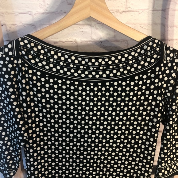 Max Studio Polka Dot Boat Neck Shift Dress - Picture 7 of 8